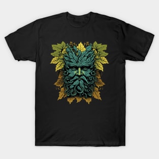 Jack Of The Wood Traditional Pagan Celtic Greenman T-Shirt